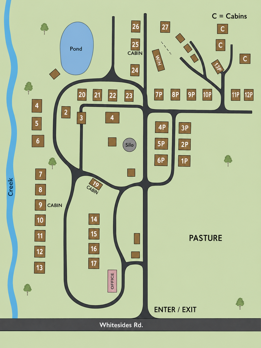 Orchard Park Campground Map