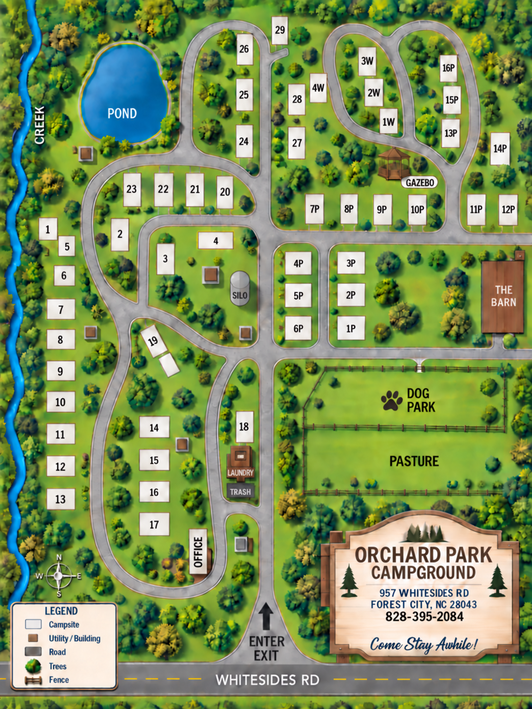 Orchard Park Campground Map